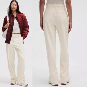 Lululemon Daydrift High Rise Straight Leg Trouser Regular Light Ivory Size M
